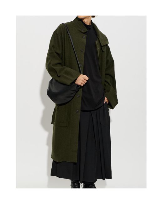 Yohji Yamamoto Green Long-Sleeved Coat for men