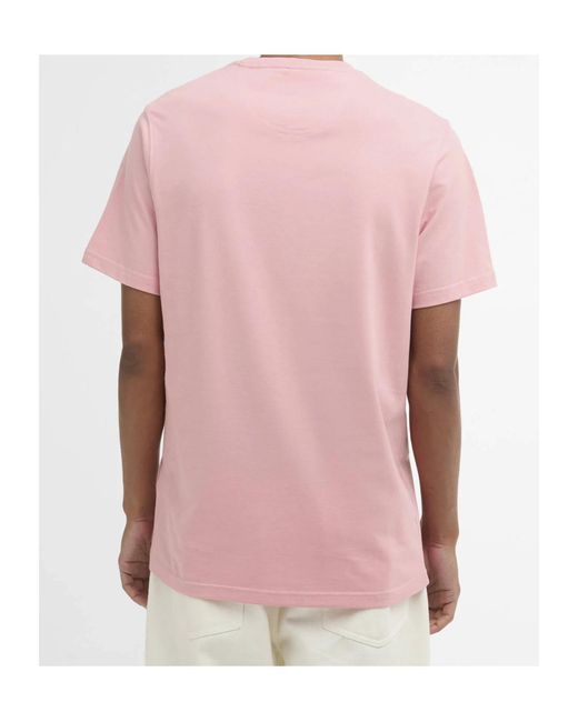 Barbour Pink Essential Sports T-Shirt for men