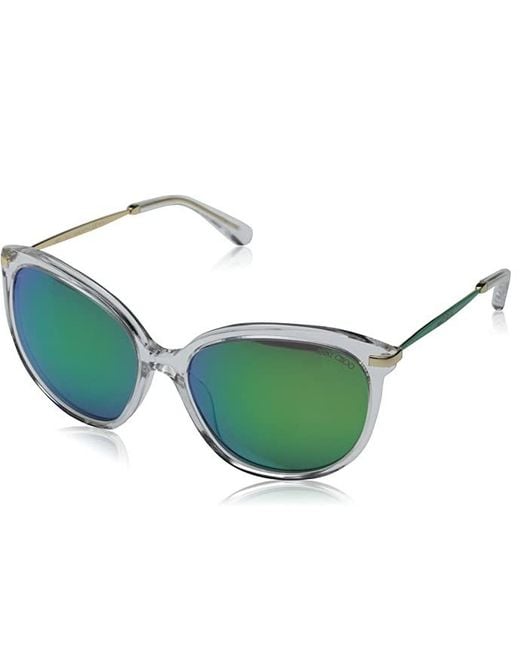 Jimmy Choo Green Cat's Eye Sunglasses