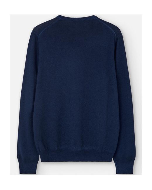 Gran Sasso Blue Long Sleeved Crewneck Jumper for men