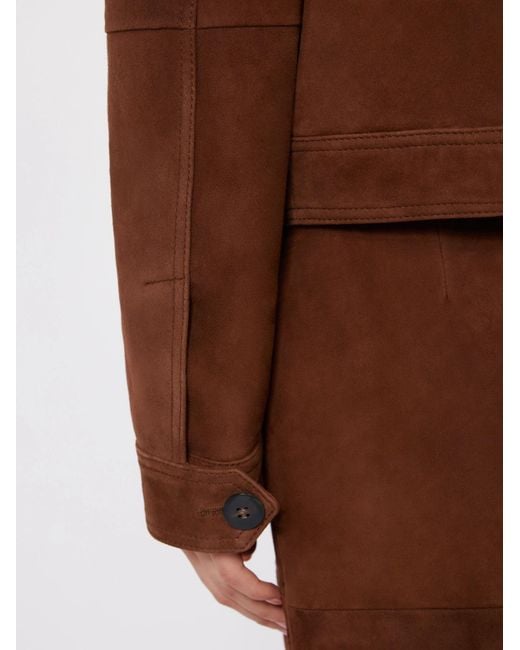 Max Mara Brown Studio Baia Button-Up Jacket