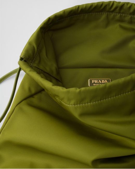 Prada Green Drawstring Tote Bag