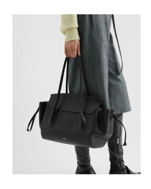 Jil Sander Black Voyage Small Handbag