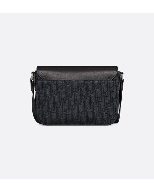 Dior Black Small Saddle Messenger Bag With Flap for men