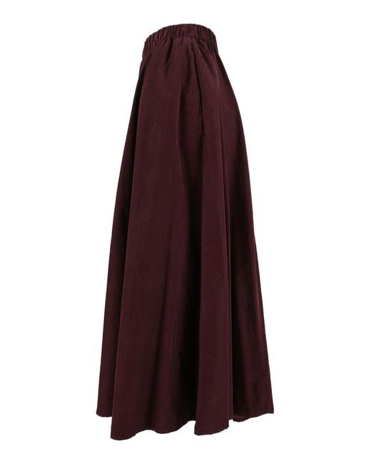 Aspesi Purple High Waist Pleated Skirt