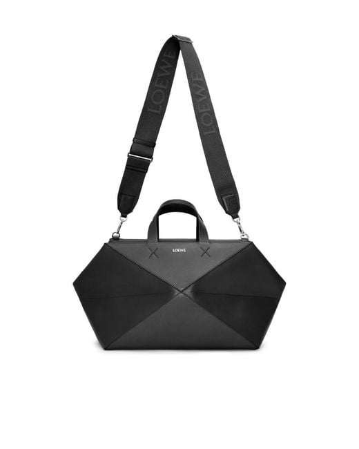 Loewe Black Puzzle Fold Duffle Bag for men