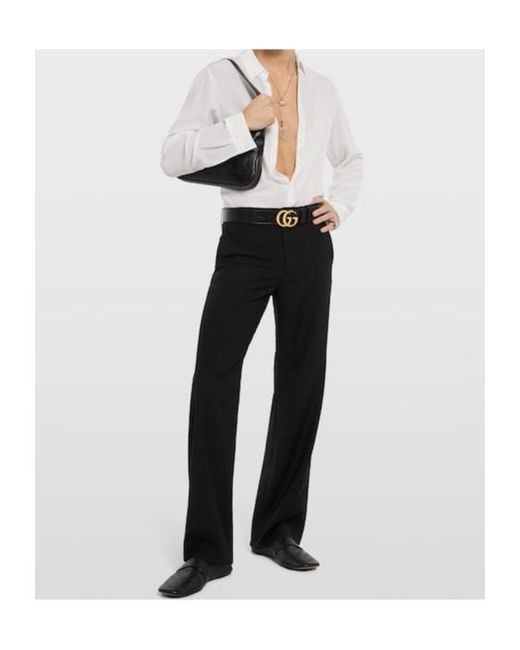 Gucci White Collared Long-Sleeve Shirt for men