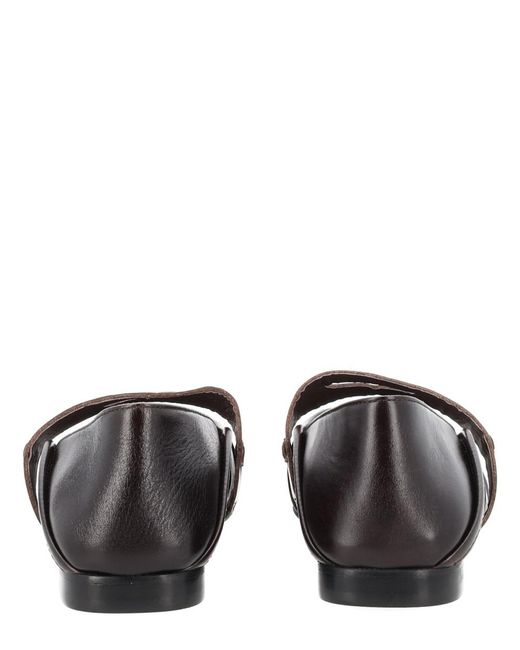 Alohas Brown Bargo Square Toe Ballet Flats