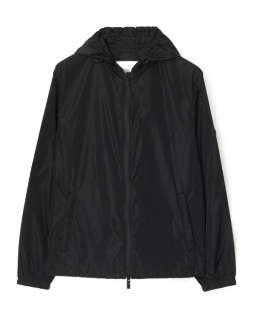 Burberry Ekd Printed Zip-Up Hooded Jacket in Black for Men