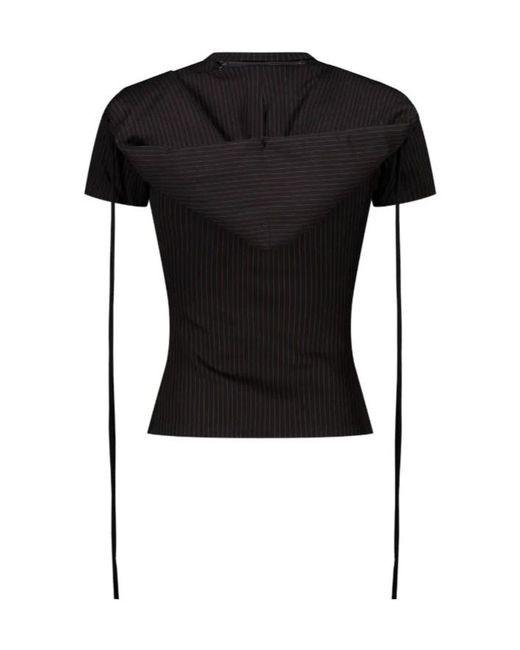 OTTOLINGER Black Detachable-Hoodie T-Shirt