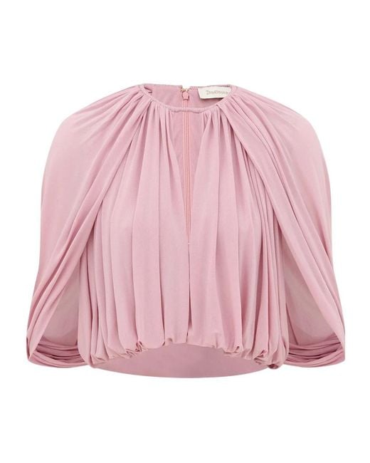 Zimmermann Pink Alchemy Ruffled Blouse