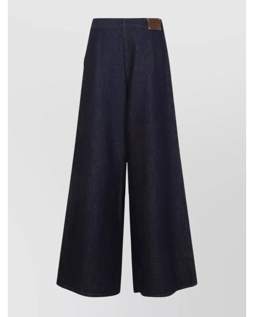 Dries Van Noten Blue Pamplona Den 2381 W.W. Pants Ind