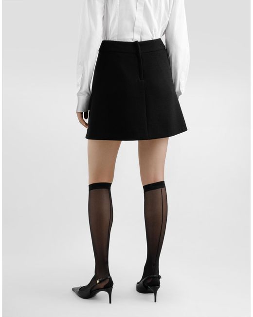 Dolce & Gabbana Black A-Line Mini Skirt