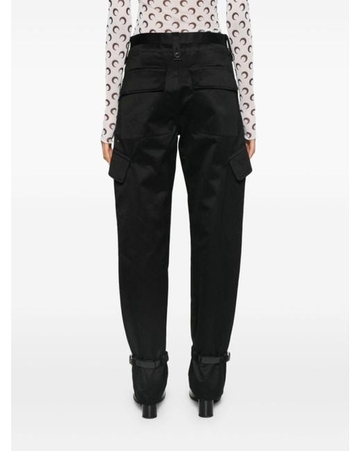 Sacai Black Straight-Leg Belted Cargo Trousers
