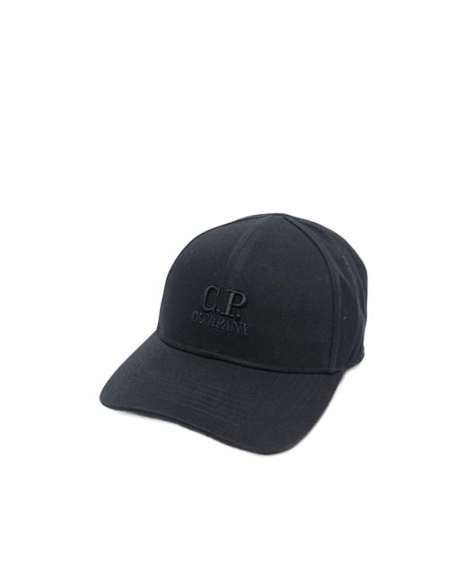C P Company Blue Logo Embroidered Baseball Cap for men