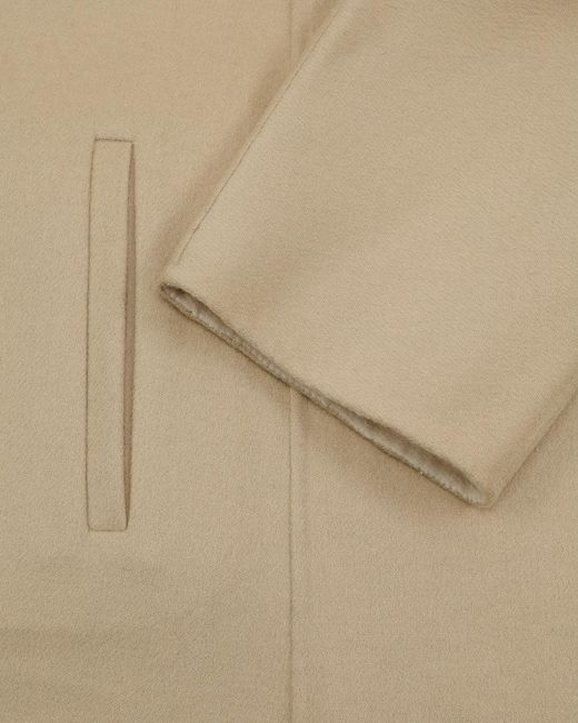 Max Mara Natural Medium Long Coat With Round Neck