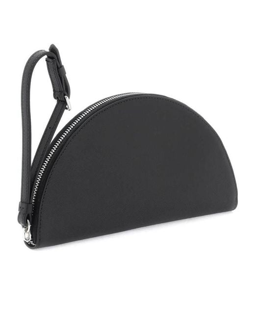 Maison Margiela Black Logo Printed Zipped Pouch for men