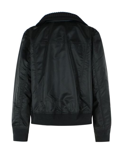Sacai Black Patch Pocket Bomber Jacket