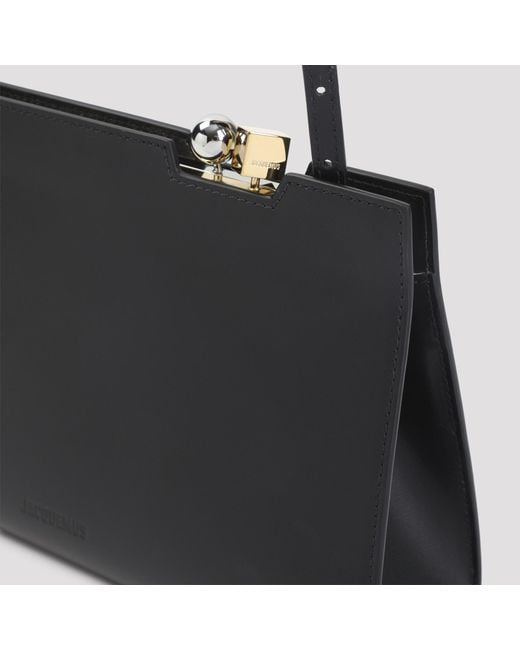 Jacquemus Black The Salon Charm Detailed Shoulder Bag