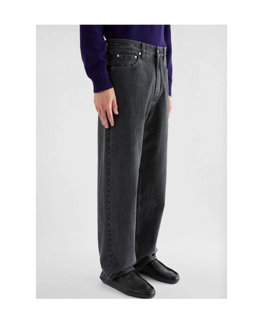 Jil Sander Gray Straight-Leg Relaxed Jeans for men