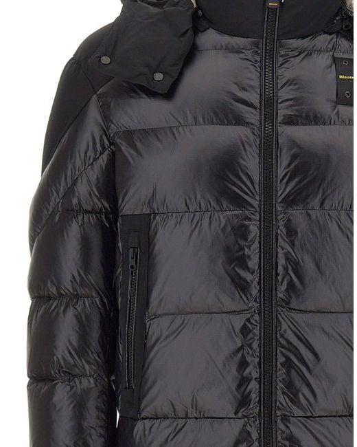 Blauer Usa Black Blauer Kiernan Hooded Down Jacket for men