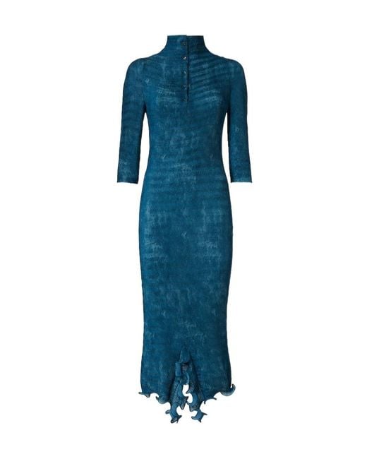 fendi blue dress SOLD Fendi Blue & White Silk Wrap Effect Handkerchief Sleeve Loose Fit –  Palm Beach Vintage main image 1