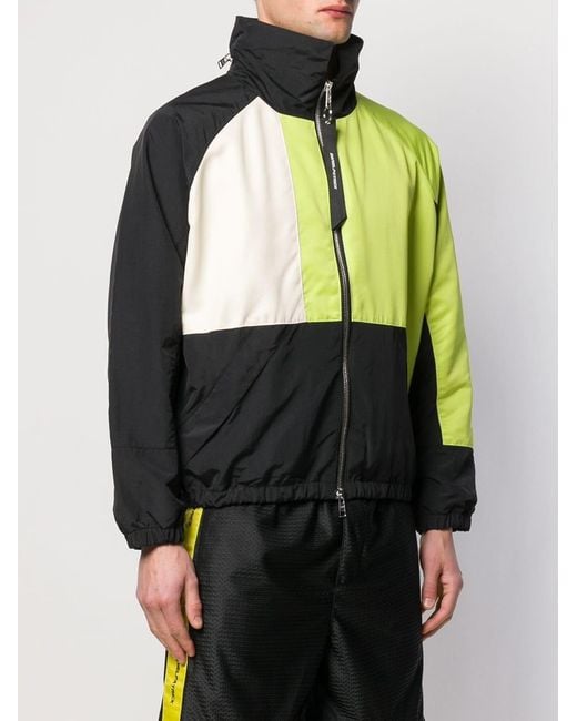 Daniel Patrick Black Color Blocking Coat for men
