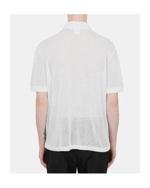 Courreges White Courrèges Logo Embroidered Polo Shirt for men