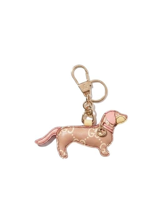 Gucci Metallic Dog-Shaped Keyring