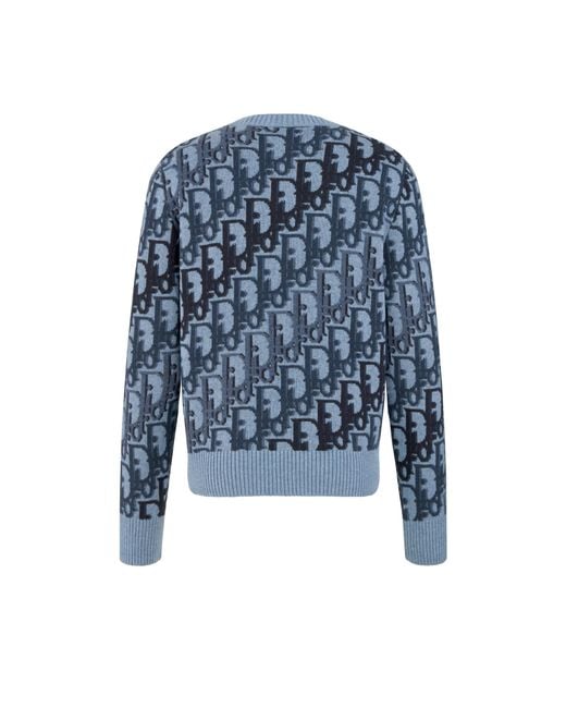Dior Blue Oblique Sweater for men