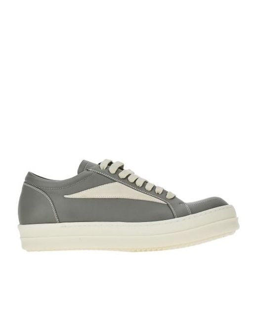 Rick Owens Gray Lace-Up Low-Top Casual Shoes for men