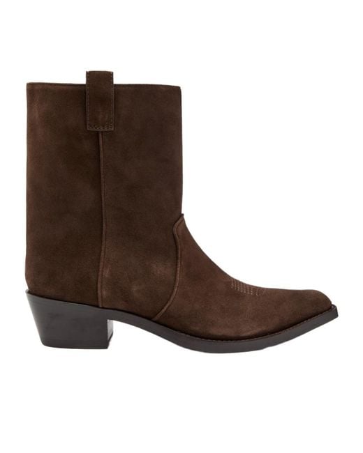 Khaite Brown Clive 35 Suede Ankle Boots