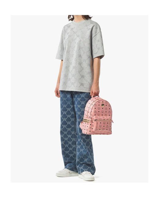 MCM Pink Stark Backpack