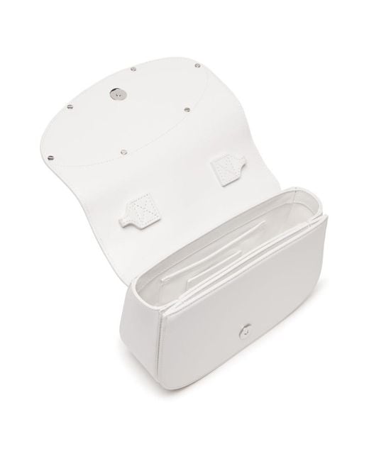 DIESEL White 1Dr Leather Shoulder Bag