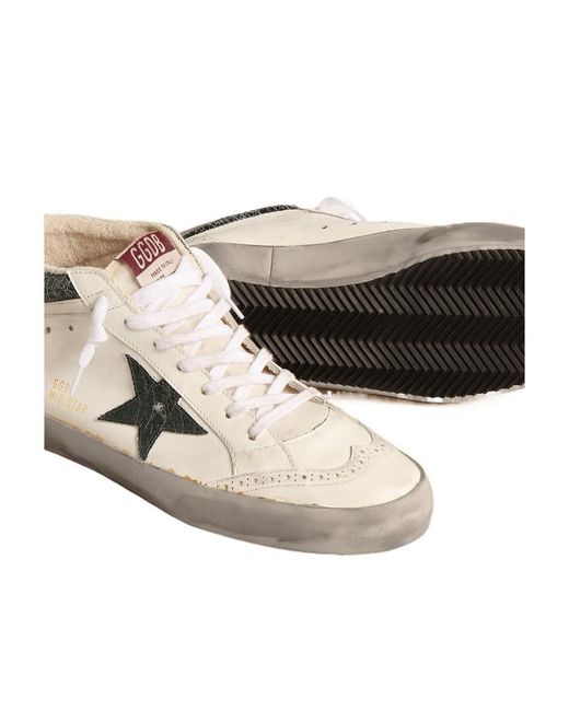 Golden Goose Deluxe Brand Natural Mid Star Double Quarter Sneakers for men