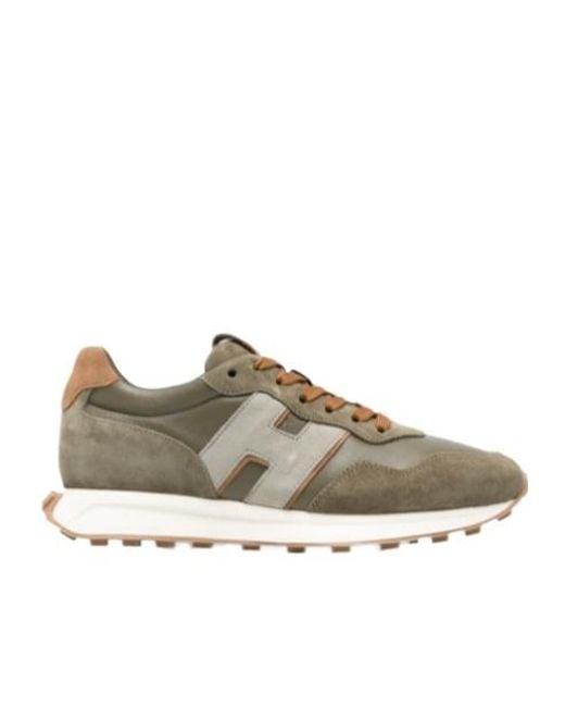 Hogan Gray 'H' Suede Sneakers for men