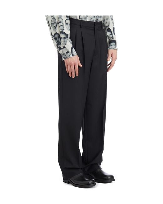 Magliano Double Pleat Straight Pants in Black for Men | Lyst