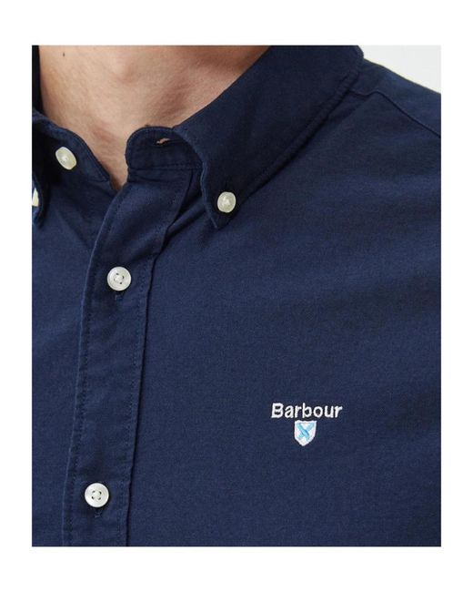 Barbour Blue Button-Down Plain Shirt for men
