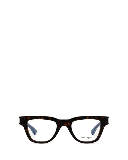 Saint Laurent Black Eyewear Square Frame Glasses for men