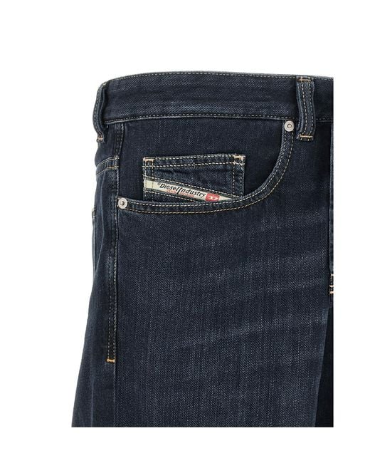 DIESEL Blue Belt-Loop Jeans for men