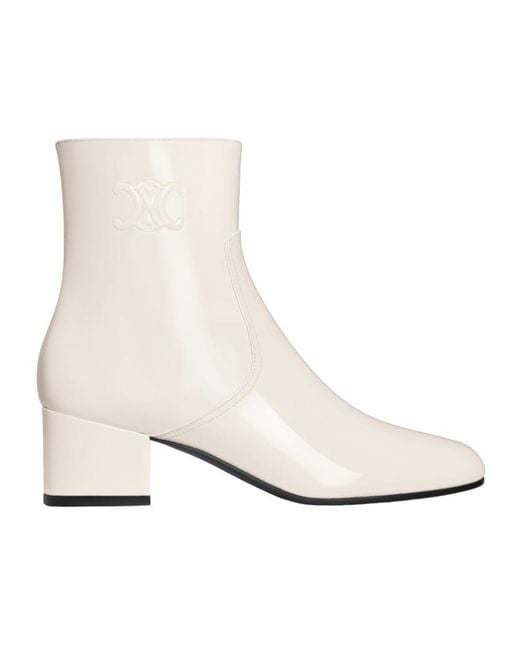 Céline White Les Bottes Triomphe Zipped Boot