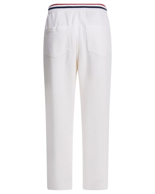 Brunello Cucinelli White Heraldic Coat Of Arms Joggers
