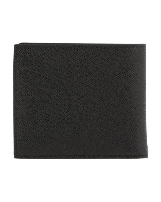 Burberry Black Grainy Leather International Bifold Wallet for men