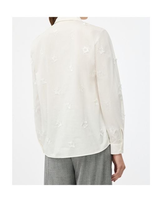 iBlues White Embroidered Shirt