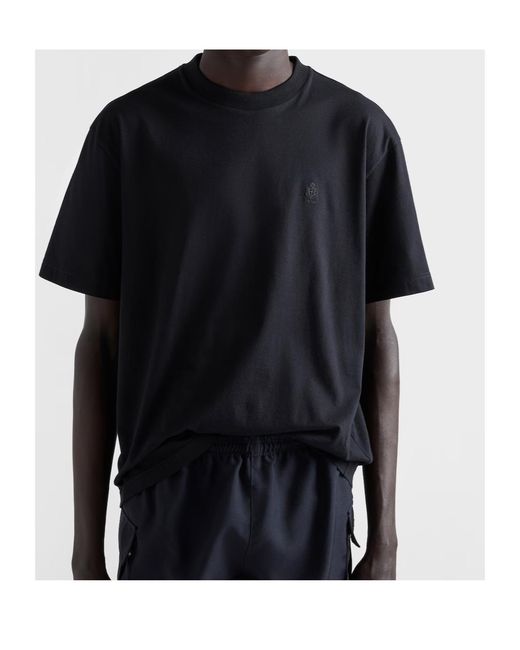 Prada Black Cotton T-Shirt for men
