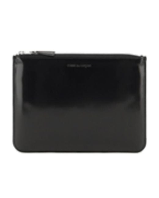 Comme des Garçons Black Comme Des Garçons Wallet Logo Embossed Zipped Pouch for men