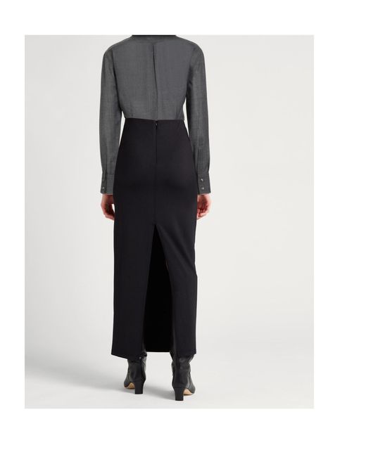 Brunello Cucinelli Gray Solid Colour Shirts Blouses