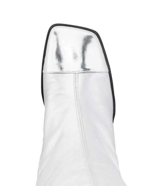 CAREL PARIS White Moon 90Mm Leather Ankle Boot