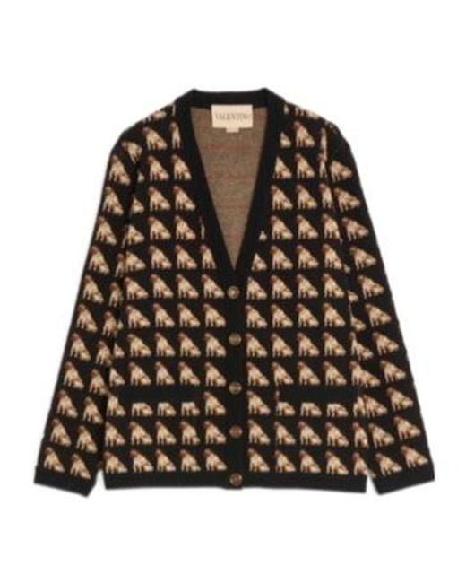 Valentino Black Wool Cardigan