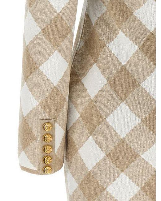 Balmain Natural Vichy Dress